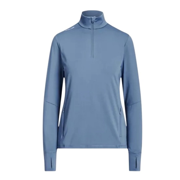 RLX Ralph Lauren Women’s Size Medium Golf 1/4 Zip Pullover Long Sleeve Blue NWT - Picture 4 of 10
